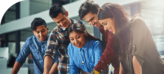 People working together in modern office